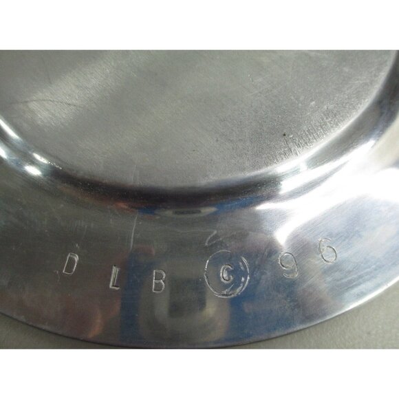 Vintage Holland Boone polished pewter plate spiral serving party - Picture 9 of 12